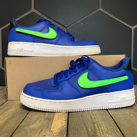 Nike Other - Nike AF 1 Low LV8 Racer Blue Neon Patch Size 9.5
